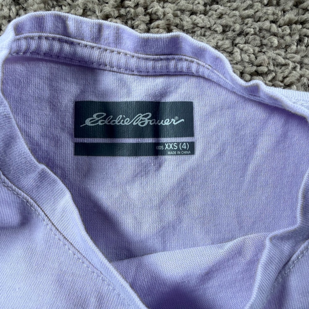 Eddie Bauer Kids XXS 4 Take A Hike Graphic Long Sleeve Tee Shirt outdoor logo - Picture 2 of 5